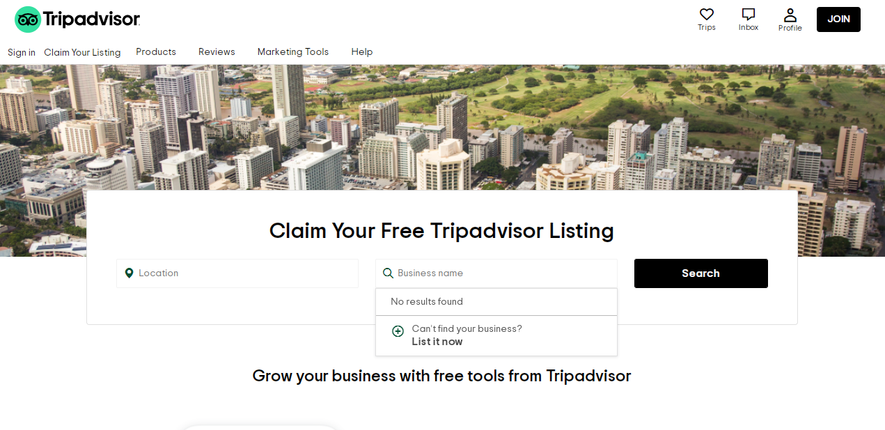 Get your business listed on TripAdvisor