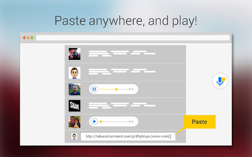 Talk and Comment - Voice notes anywhere