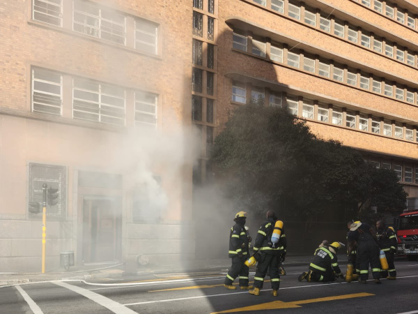 The Sars branch in the Joburg CBD caught fire on Wednesday, starting in the basement.