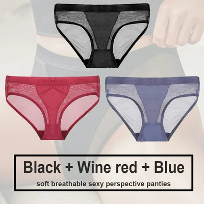 Title 7, Set da tre slip seamless in poliestere da donna...