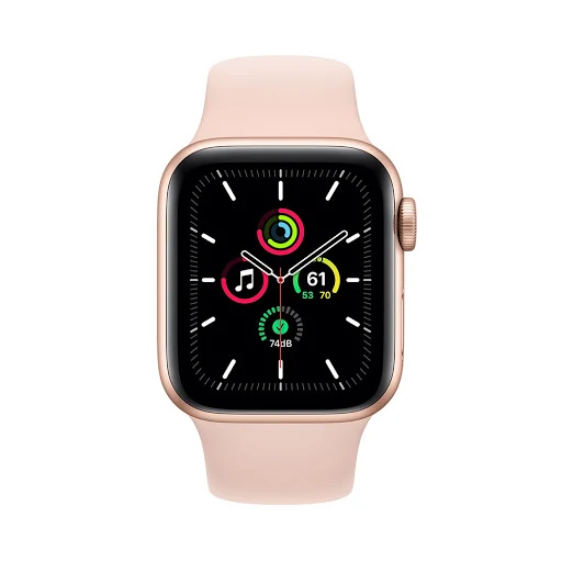 Apple Watch SE GPS, 40mm Gold Aluminium Case with Pink Sand Sport Band - Regular MYDN2VN/A
