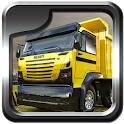 Heavy dump truck 3D parking icon