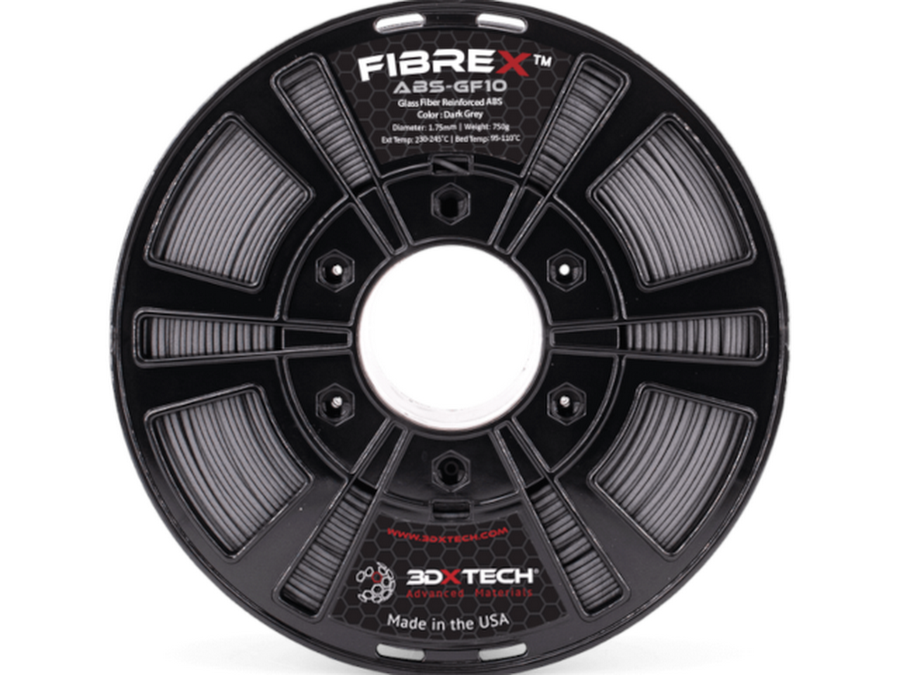 3DXTech FibreX ABS+GF Filament Dark Gray - 1.75mm (0.75kg)