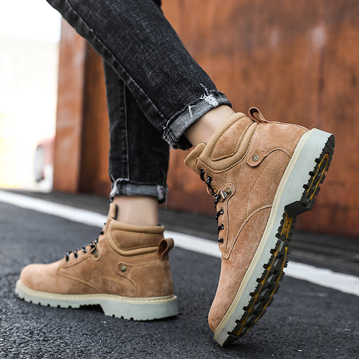 Title 5, Retro mens mid-cut casual leather boots for ev...
