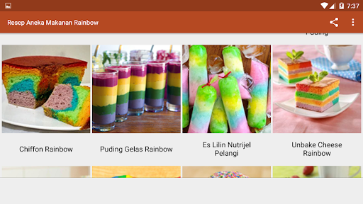 Resep Aneka Makanan Rainbow