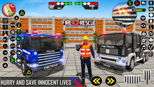 Screenshot Police Ambulance Fire Truck