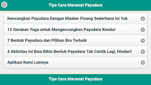 Tips Cara Merawat Payudara