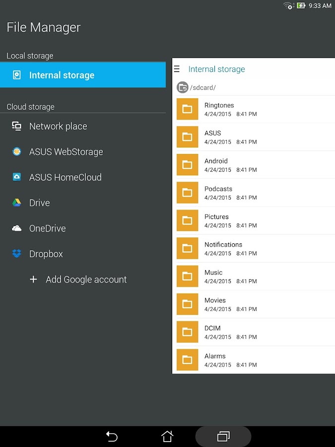   File Manager (File Explorer): captura de pantalla 