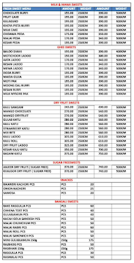 Bikaji menu 1