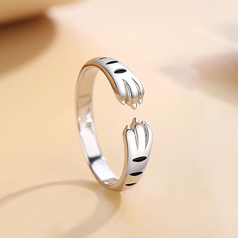 Mode Persoonlijkheid Kattenpoot Koppelringen. Toon je liefde met deze unieke ringen, perfect voor koppels die van katten houden.