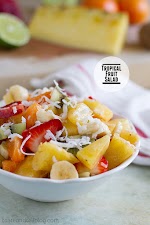 Tropical Fruit Salad was pinched from <a href="http://www.tasteandtellblog.com/tropical-fruit-salad-recipe-recipe/" target="_blank">www.tasteandtellblog.com.</a>