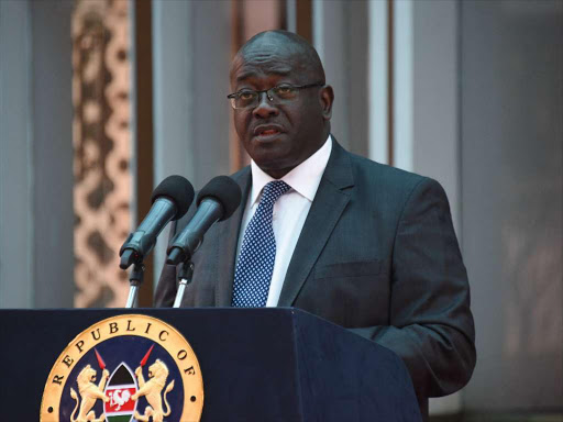 IT'S YOUR CHOICE: State House spokesman Manoah Esipisu addresses the media at Harambee House, Nairobi, yesterday.