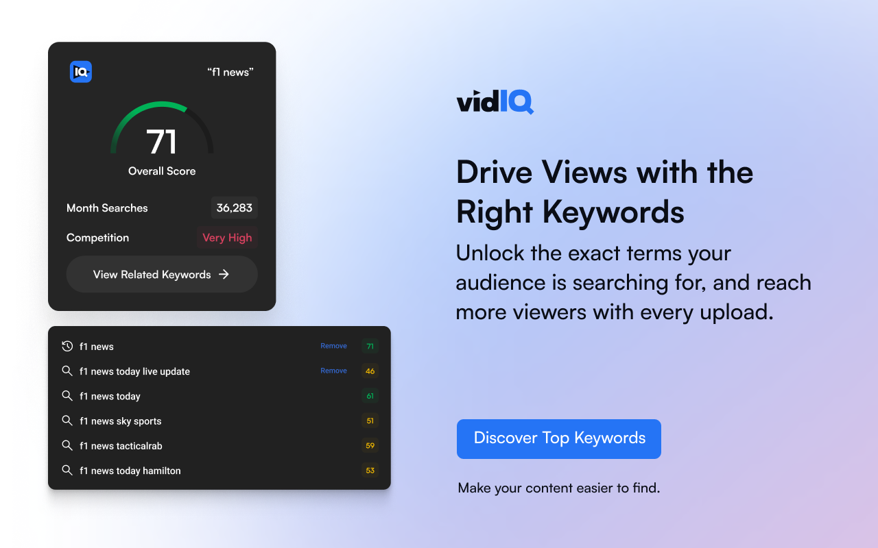 vidIQ Vision for YouTube Chrome Extension Image 4