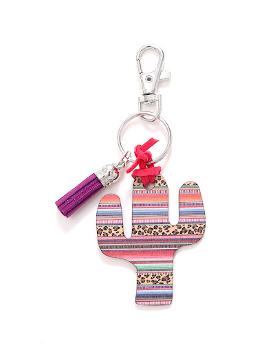 Title 19, Wooden Cactus Keychain Leopard Flower, a stylis...