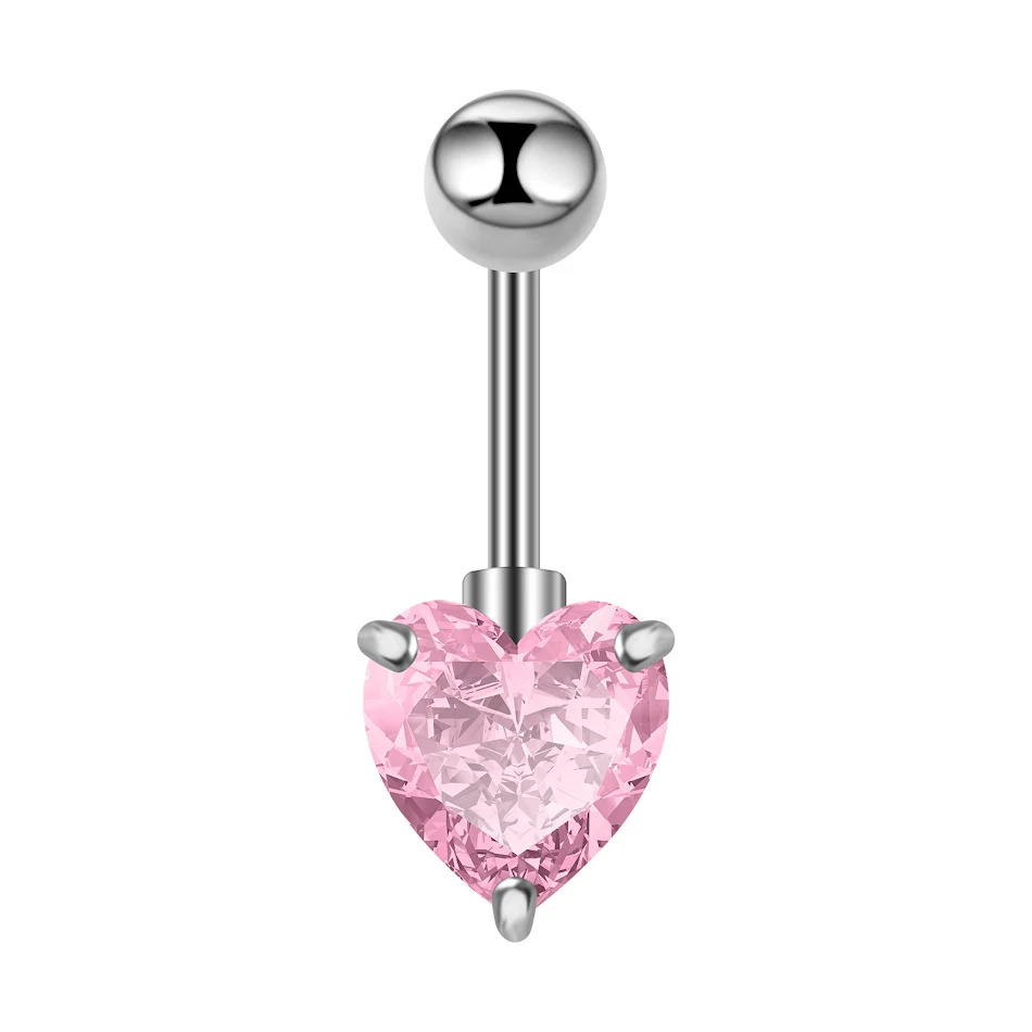 Navelpiercing RVS met zirkoon vijfpuntige ster, stijlvolle lichaamsversiering, duurzaam en elegant.