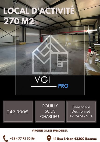 Vente locaux professionnels  270 m² à Pouilly-sous-Charlieu (42720), 249 000 €