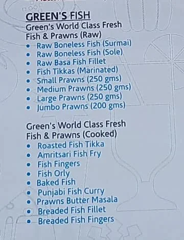 Green Chick Chop menu 