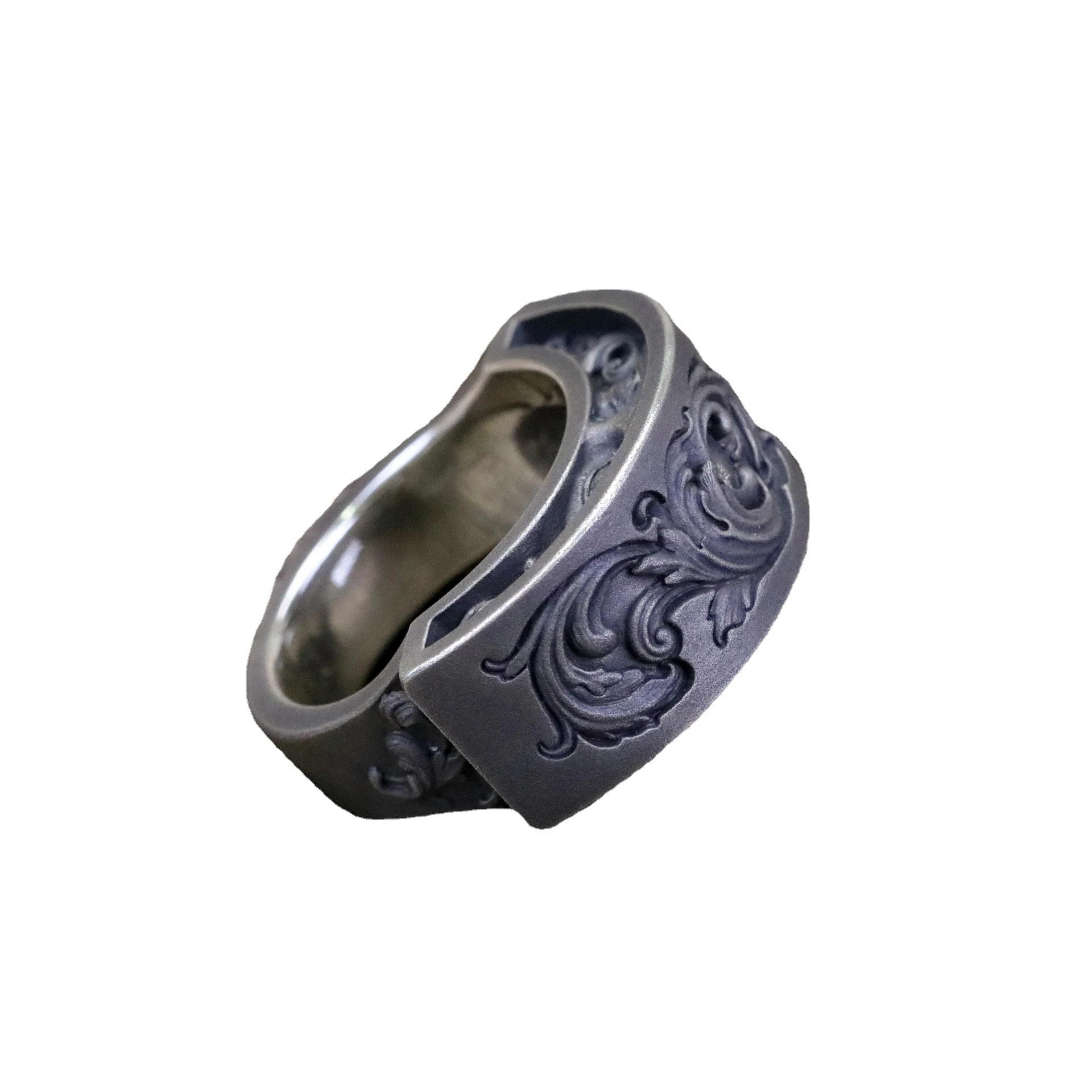 Title 5, Dark Eyes marcasiet ring met extreem fijn zands...