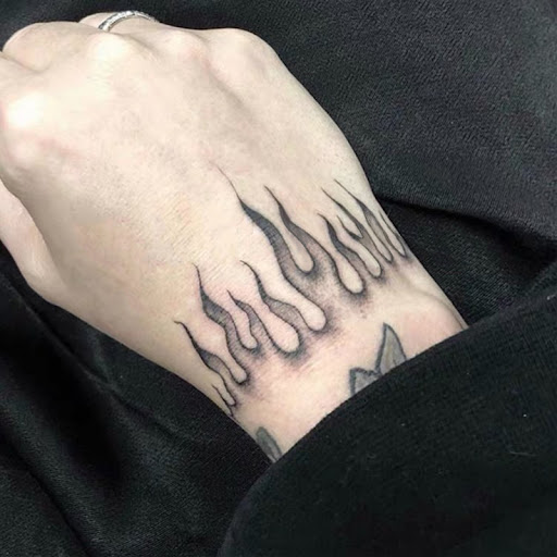 Title 4, Hong Kong Style Dark Black Hand Back Wrist Grad...