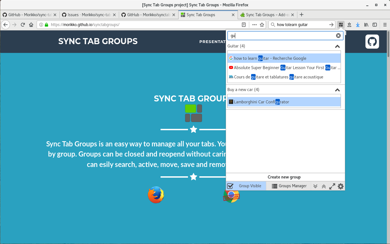 Sync Tab Groups Preview image 4