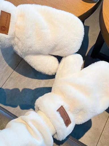 Title 8, Fleece-lined Mittens Plush Autumn And Winter Wa...