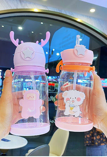Title 7, Large Capacity Antlers Plastic Cup Cartoon Drin...
