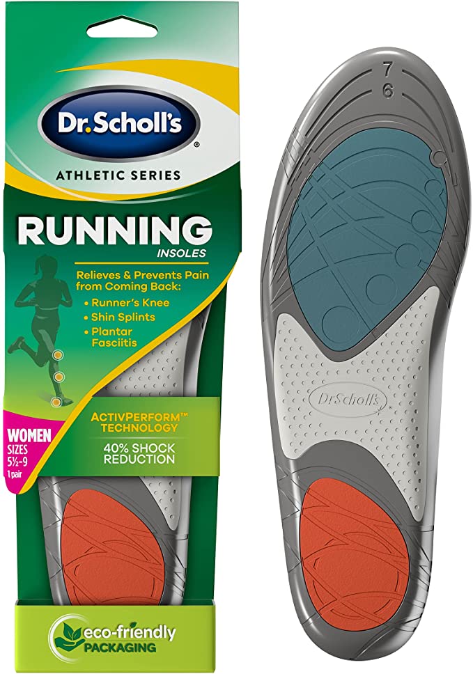 Dr. Scholl’s Running Insoles // Reduce Shock and Prevent Common Running Injuries: Runner's Knee, Plantar Fasciitis and Shin Splints (For Women's 5.5-9, also Available for Men's 7.5-10 & Men's 10.5-14)