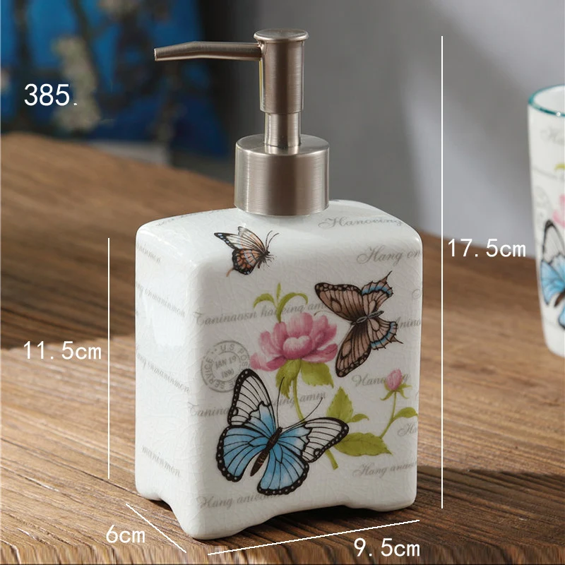 Botella de cerámica para desinfectante de manos y loción. Elegante dispensador recargable, perfecto para hogar o negocio. Mantente limpio y con estilo.