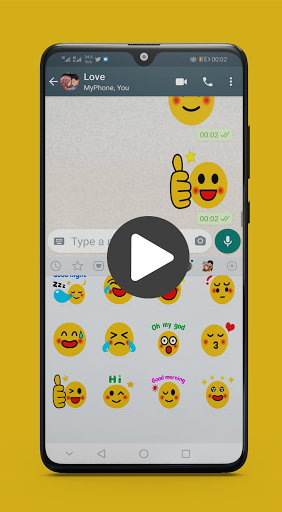 3D 😘 Animated Emojis Stickers For WhatsApp live