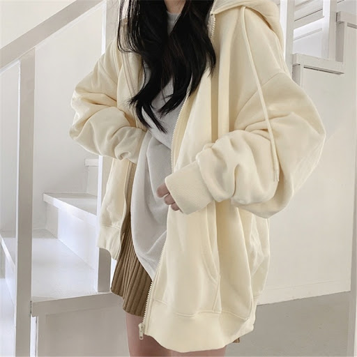 Title 6, Womens Loose Mid-Length Plus Fleece Hooded Jac...