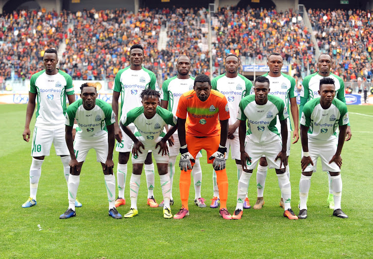 Gor Mahia players pose for photographers before the CAF Champions League soccer match against Esperance Sportive de Tunis of Tunisia at the Olympic Stadium Rades in Tunis, Tunisia, 18 March 2018.