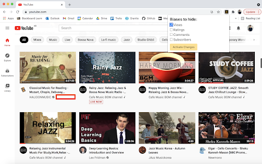 YouTube Bias Hider