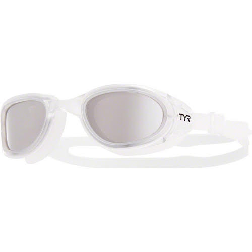 TYR Special Ops 2.0 Polarized Goggle: Clear Frame/Silver Lens