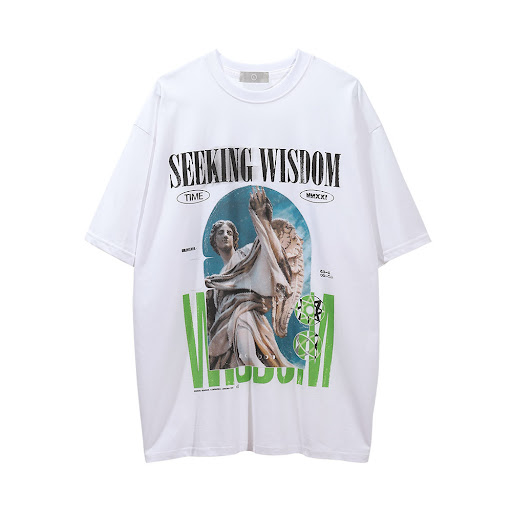 Title 10, Statue Printed Short-sleeved T-shirt for Men Co...