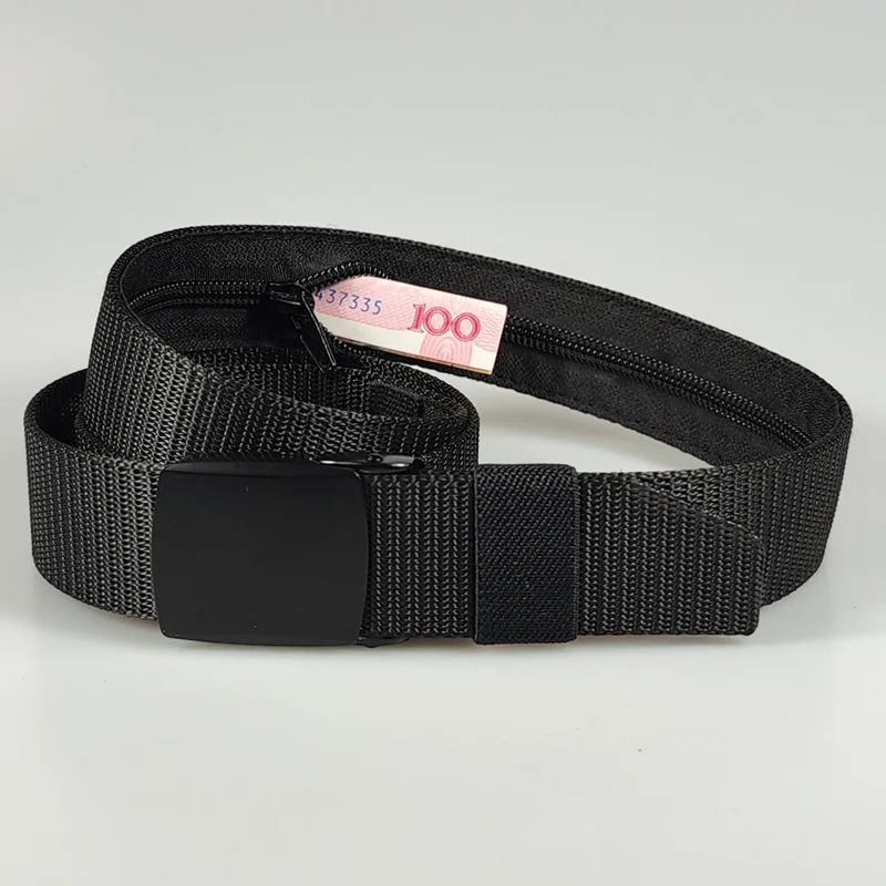 Nylonowy pasek z czarną klamrą o długości 32 mm, damski pasek zabezpieczający na zewnątrz, wielofunkcyjny, zabezpieczający przed kradzieżą