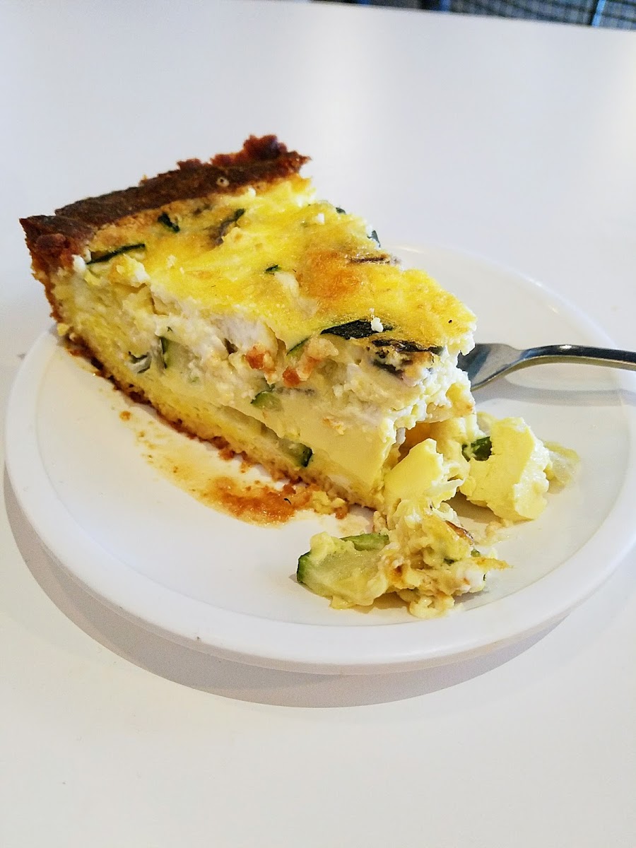 zucchini and goat cheese quiche