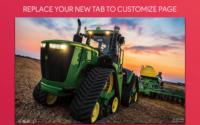 John Deere Wallpaper HD Custom New Tab chrome extension