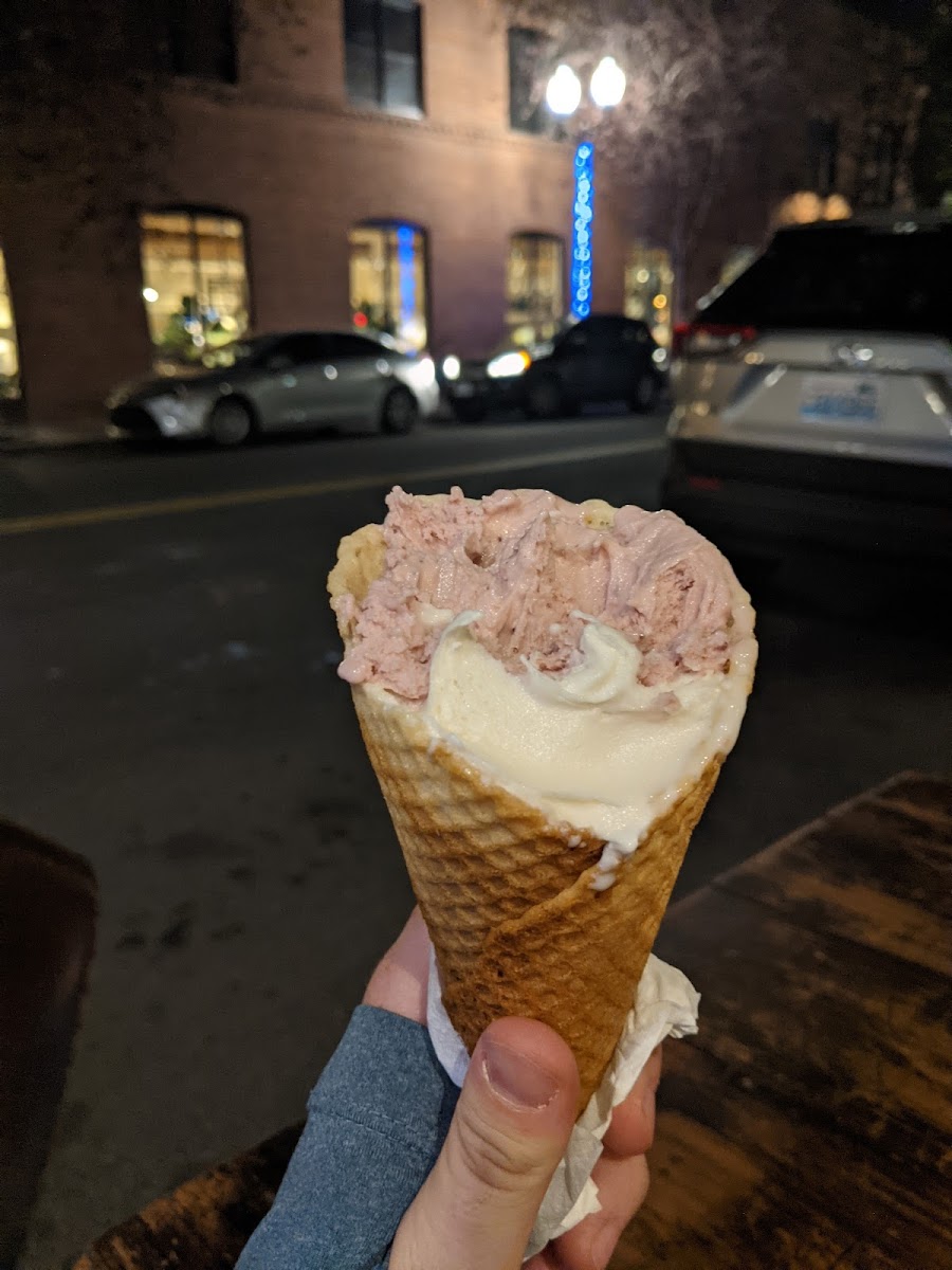 Gf cones are amazing! It came with more ice cream, but I ate it