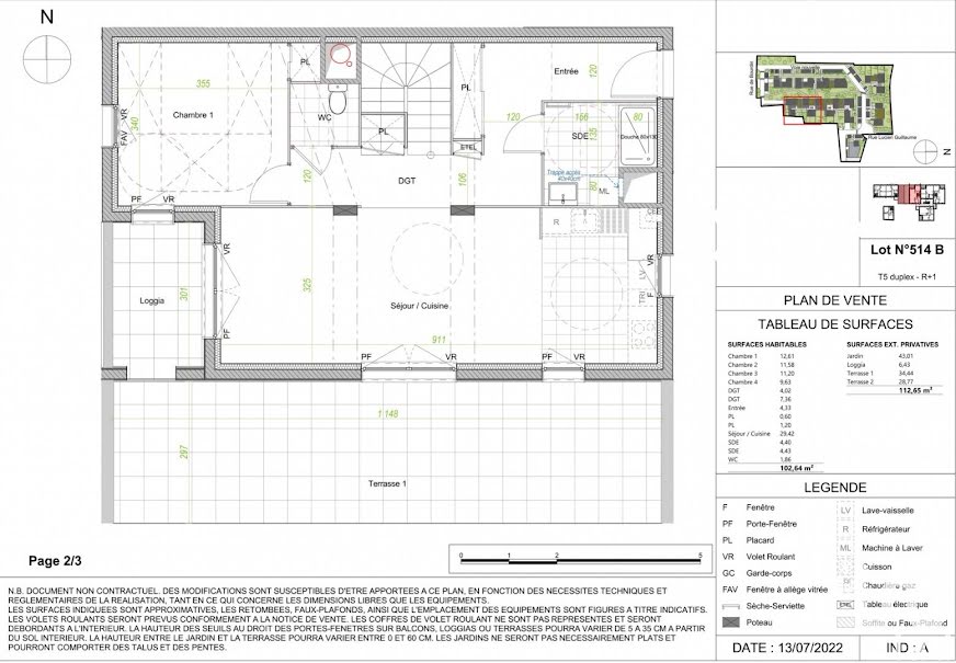 Vente appartement 5 pièces 102 m² à Dampmart (77400), 455 000 €