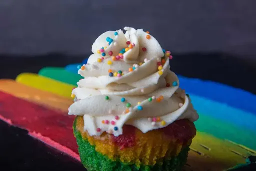 Tie Dye Cupcake