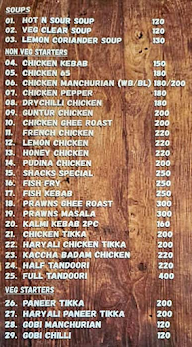 Shacks Restaurant menu 1