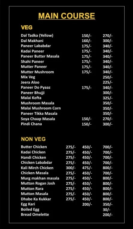 Bollyfood Taste Restaurant menu 