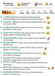 La Milano Pizzeria menu 2