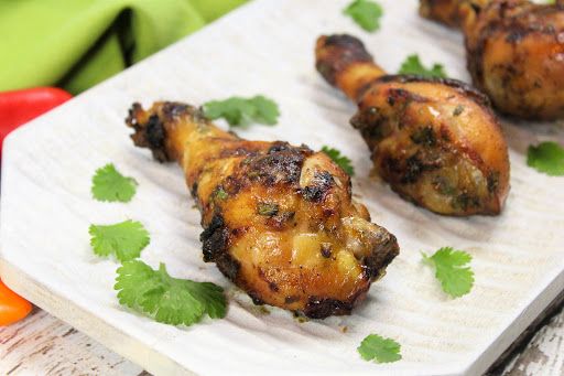 Grilled Chicken With Cilantro Marinade on a platter.