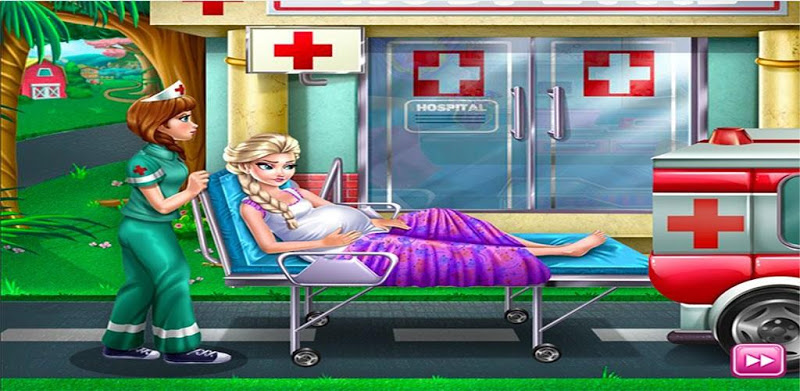 Pregnant mom newborn baby doctor mommy birth games