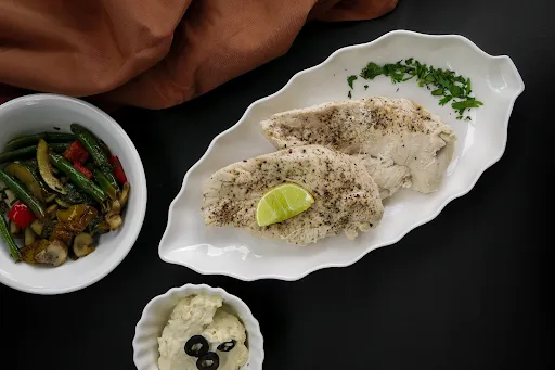 Grilled Lemon Pepper Chicken With Sauteed Veggies