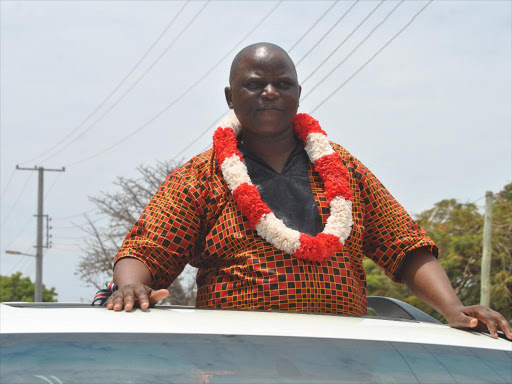 Phillip Charo one of the Jubilee Candidate for Malindi constituency who lost during the By elections last year in this photo taken on February 8 2016