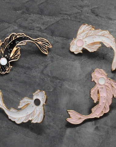 Broche badge de peinture de poisson - 2
