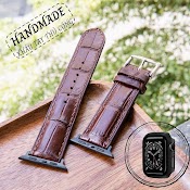 Dây Apple Watch Vnstrap Dây Đeo Đồng Hồ Apple Watch Series 3 4 5 6 7 Se Da Cá Sấu 38Mm 40Mm 42Mm 44Mm Iwatch Roco