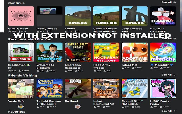 Roblox Anti-Experience Chrome Extension chrome extension